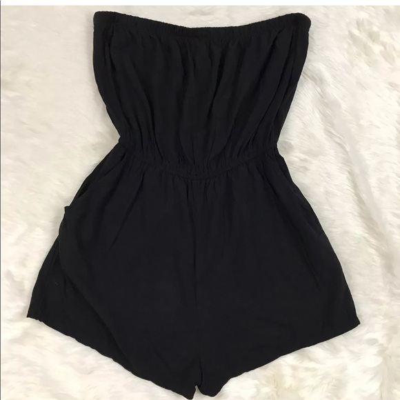 tube top shorts romper